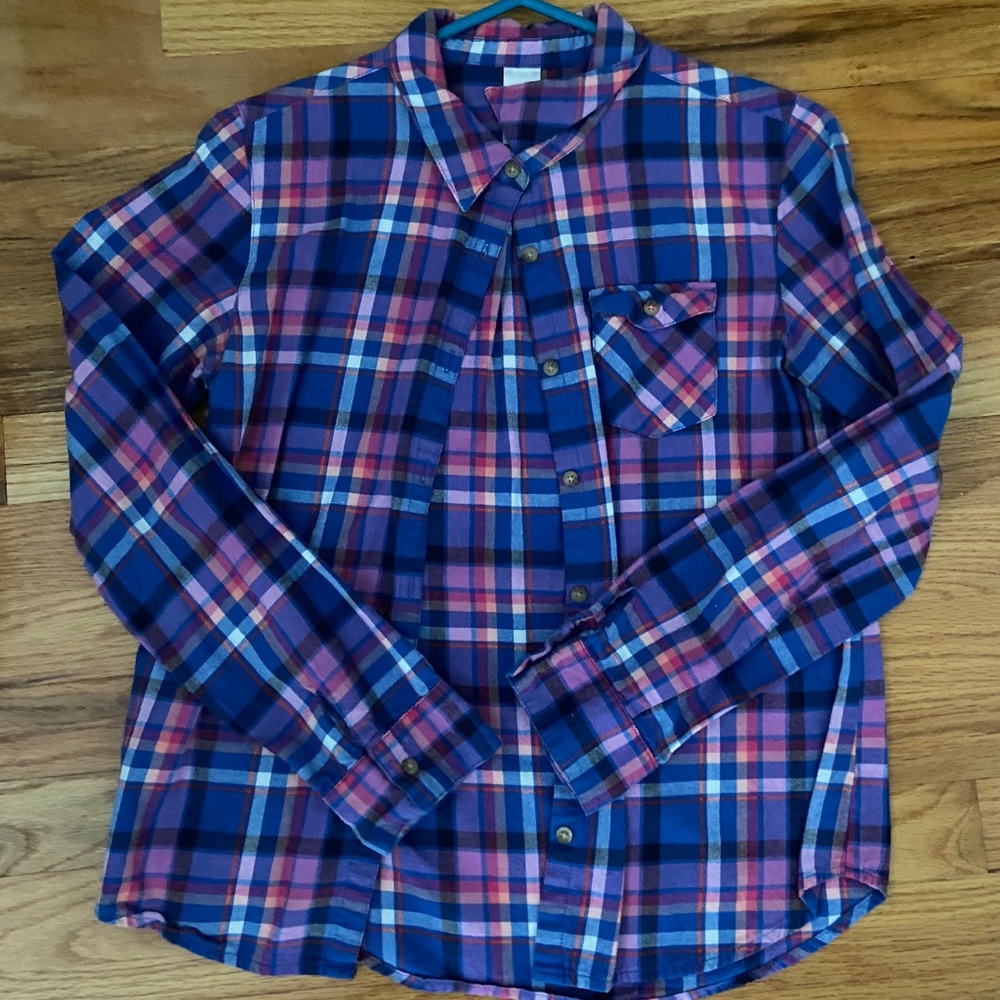 Pink/Purple/Blue Plaid Shirt